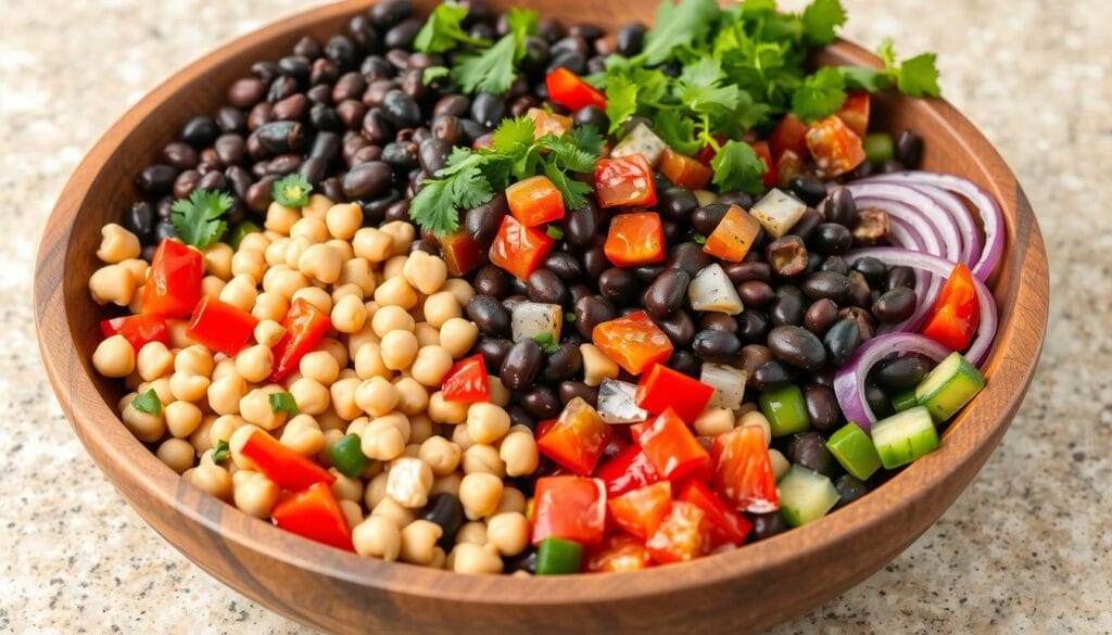 Dense Bean Salad Ingredients