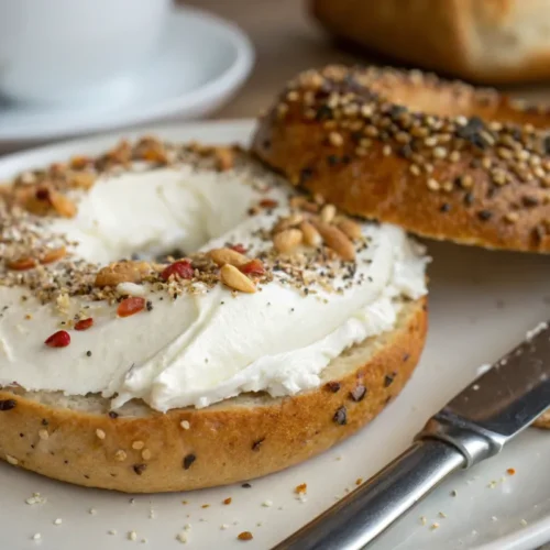 bagel with cream cheese