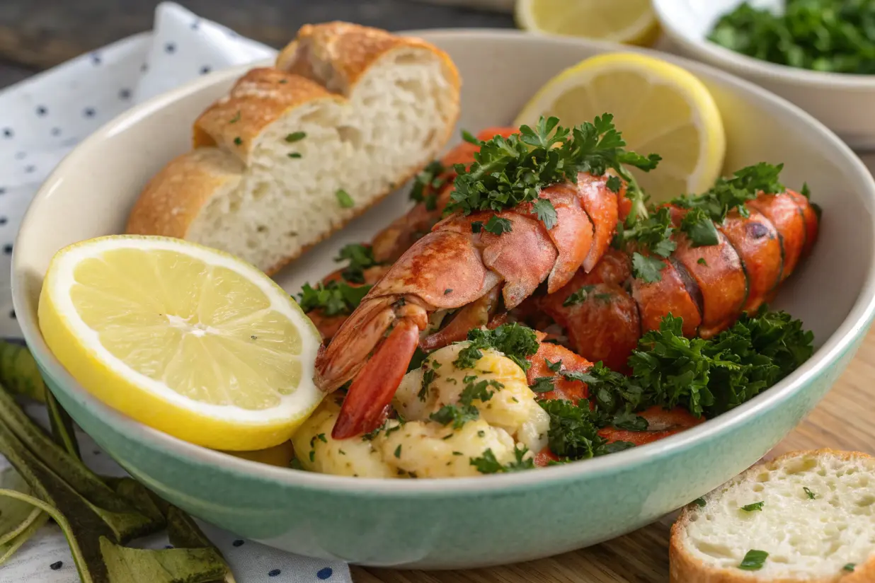 Garlic Butter Langostino Tails with Lemon and Parsley