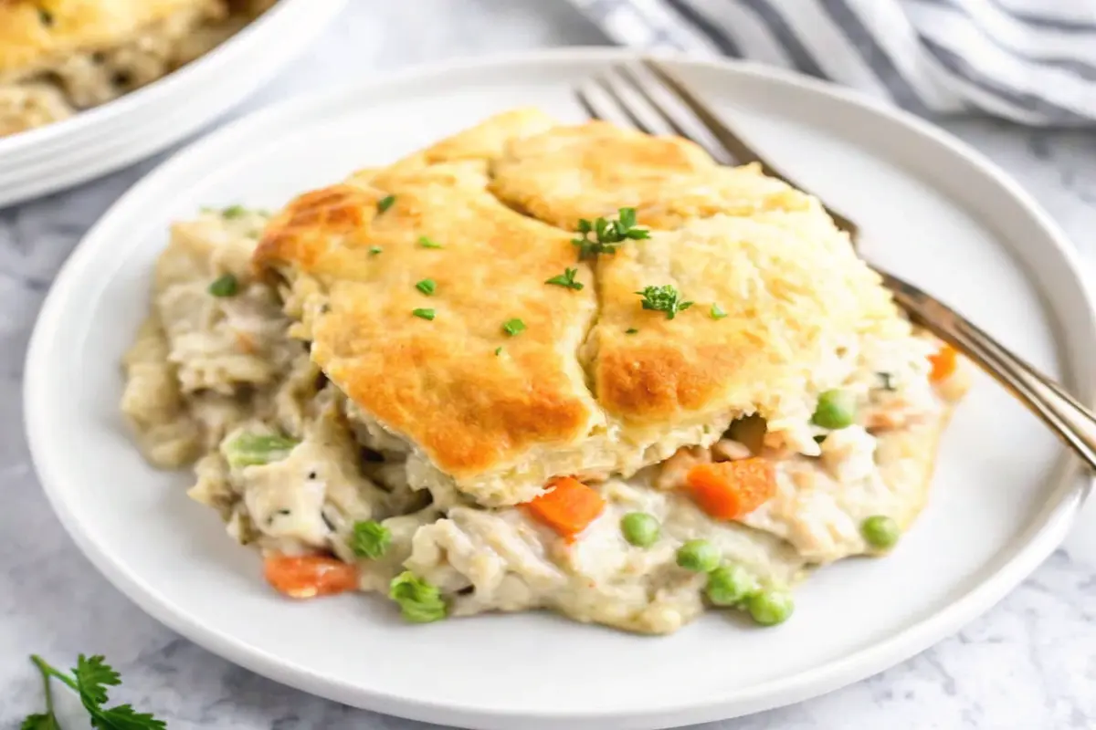 Served chicken pot pie accompanied by a fresh side salad and creamy mashed potatoes.