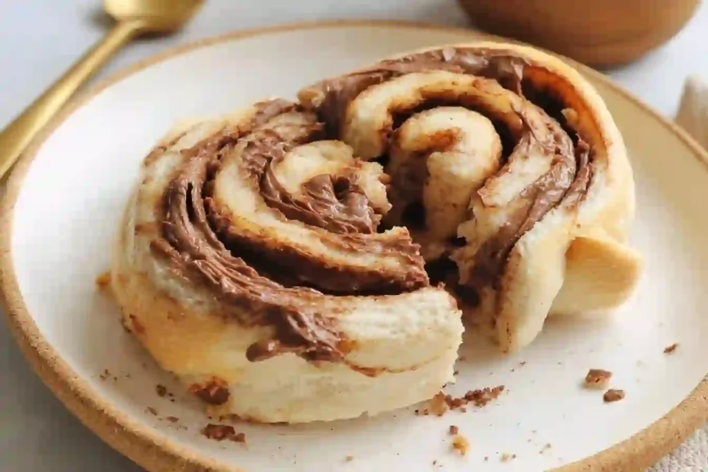 Nutella-filled tortilla cinnamon roll