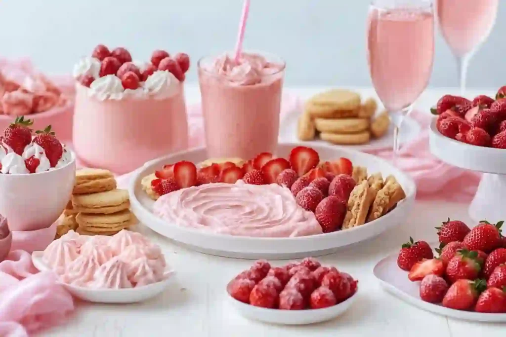 strawberry cheesecake cookie dessert board