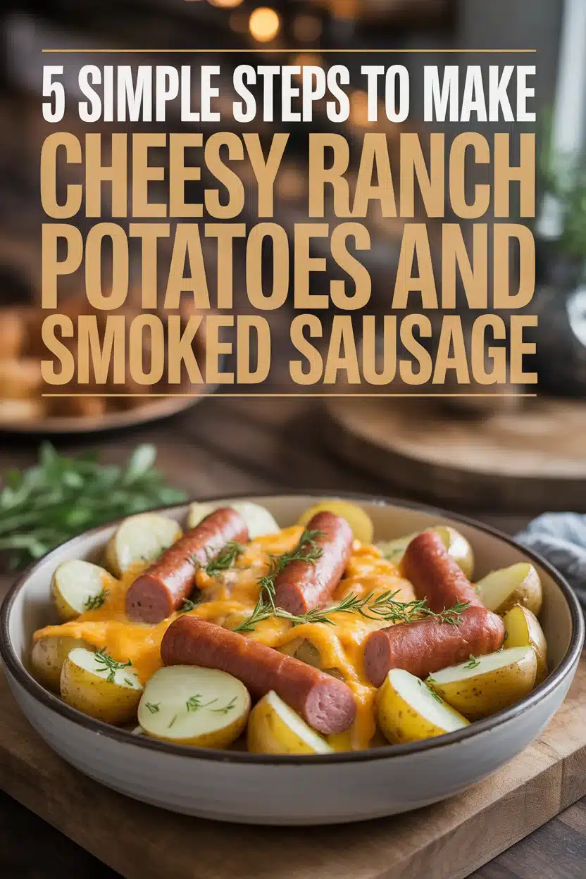 Cheesy Ranch Potatoes and Smoked Sausage