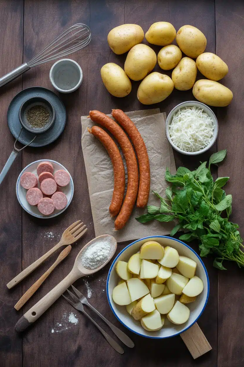5 Simple Steps to Make Cheesy Ranch Potatoes and Smoked Sausage