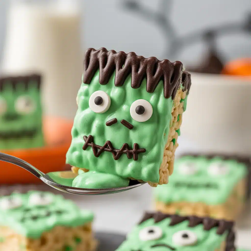 Spooky-Sweet Frankenstein Halloween Rice Krispie Treats Recipe
