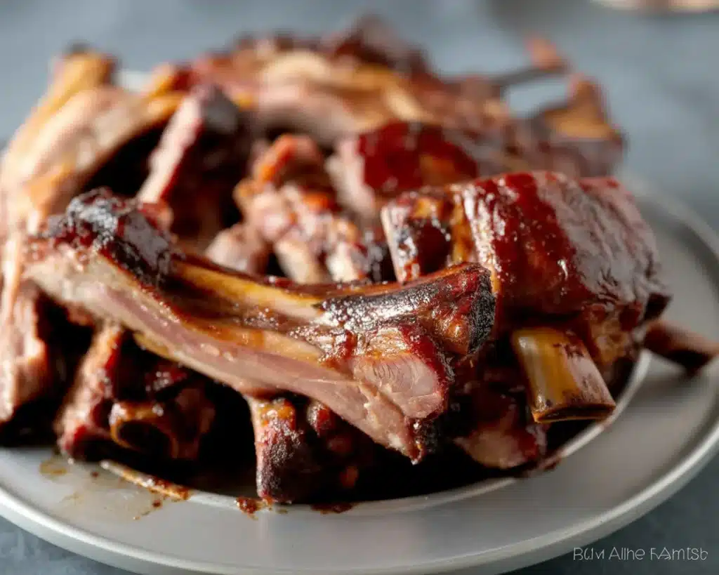 Delicious Glazed BBQ Ribs with a sticky and smoky glaze, perfect for grilling.