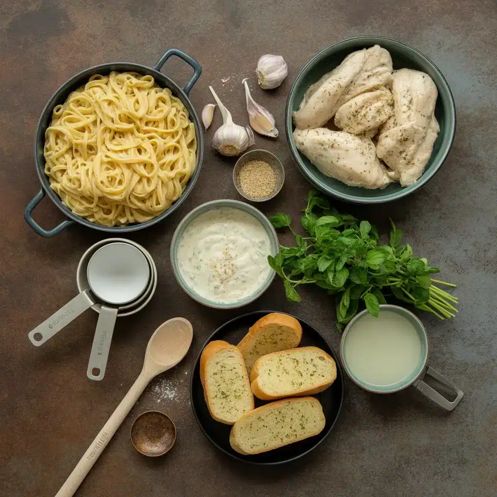 Delicious Chicken Alfredo Garlic Bread Bowls You’ll Crave!