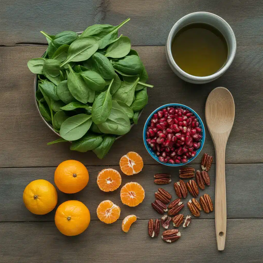 Festive Christmas Salad with Spinach and Sweet Treats