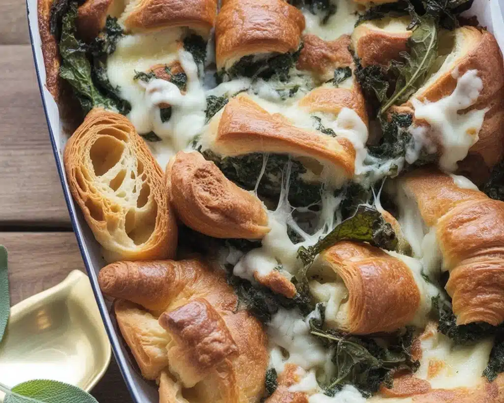 Delicious croissant stuffing with herbs, onions, and a rich buttery flavor.