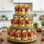 Charcuterie Cup Tower Board with assorted cheeses, meats, and nuts for events.