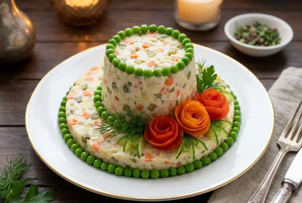 Hat Shaped Salad served