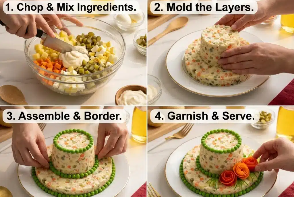 Hat Shaped Salad step by step