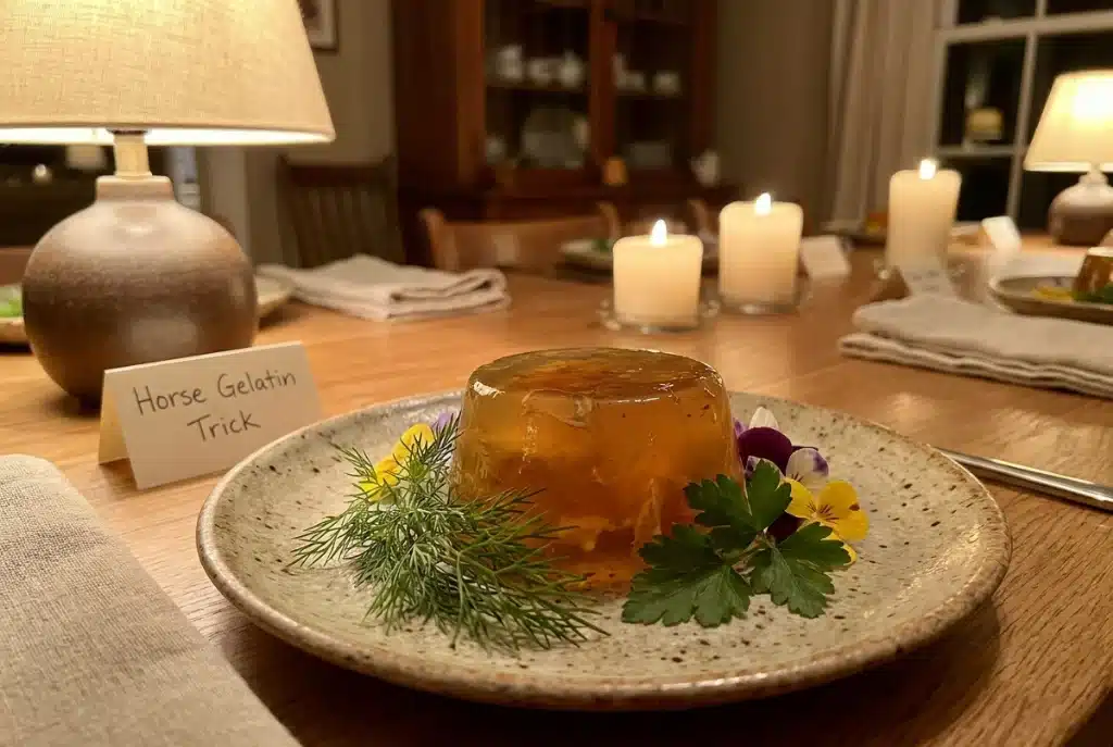 Horse Gelatin Trick served
