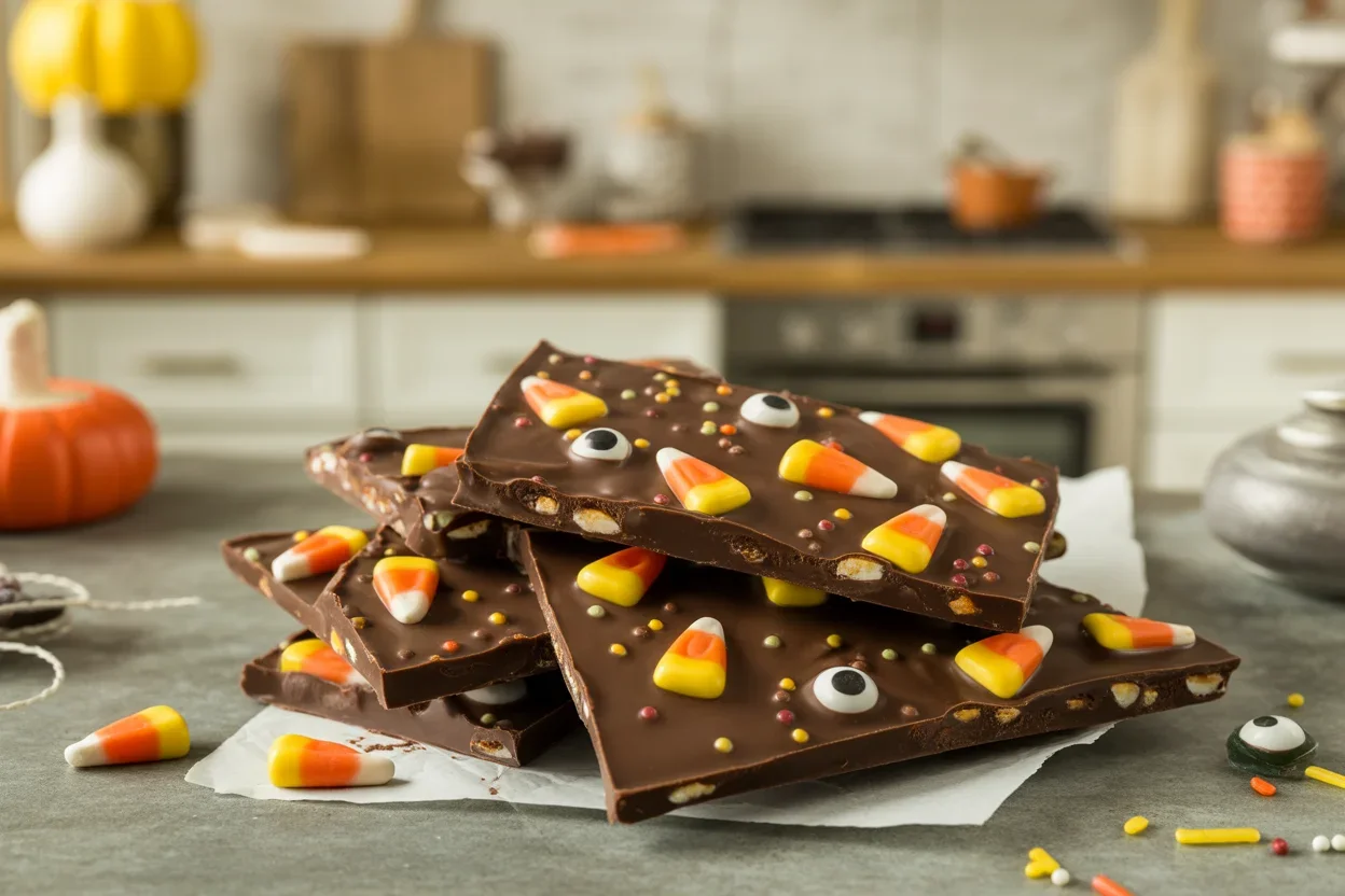 chocolate bark halloween candy