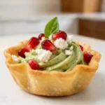 Crispy whipped avocado cups served as a party appetizer